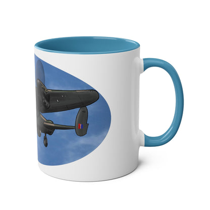 Lancaster Bomber Two-Tone Coffee Mugs, 11oz - Funky Aviation
