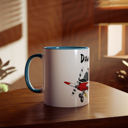 Bulldog Aerobatic Trainer Two-Tone Coffee Mugs, 11oz - Funky Aviation