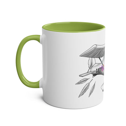 Coffee Mug - Microlight Ikarus C42 Feathers Cartoon Design