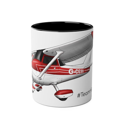 Cessna Team High Wing Two-Tone Coffee Mugs, 11oz - Funky Aviation