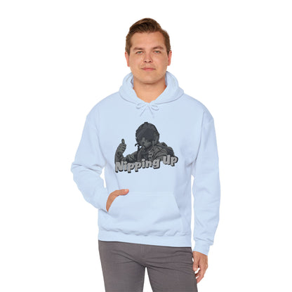 Nipping Up Fighter Pilot design Unisex Heavy Blend™ Hooded Sweatshirt - Funky Aviation
