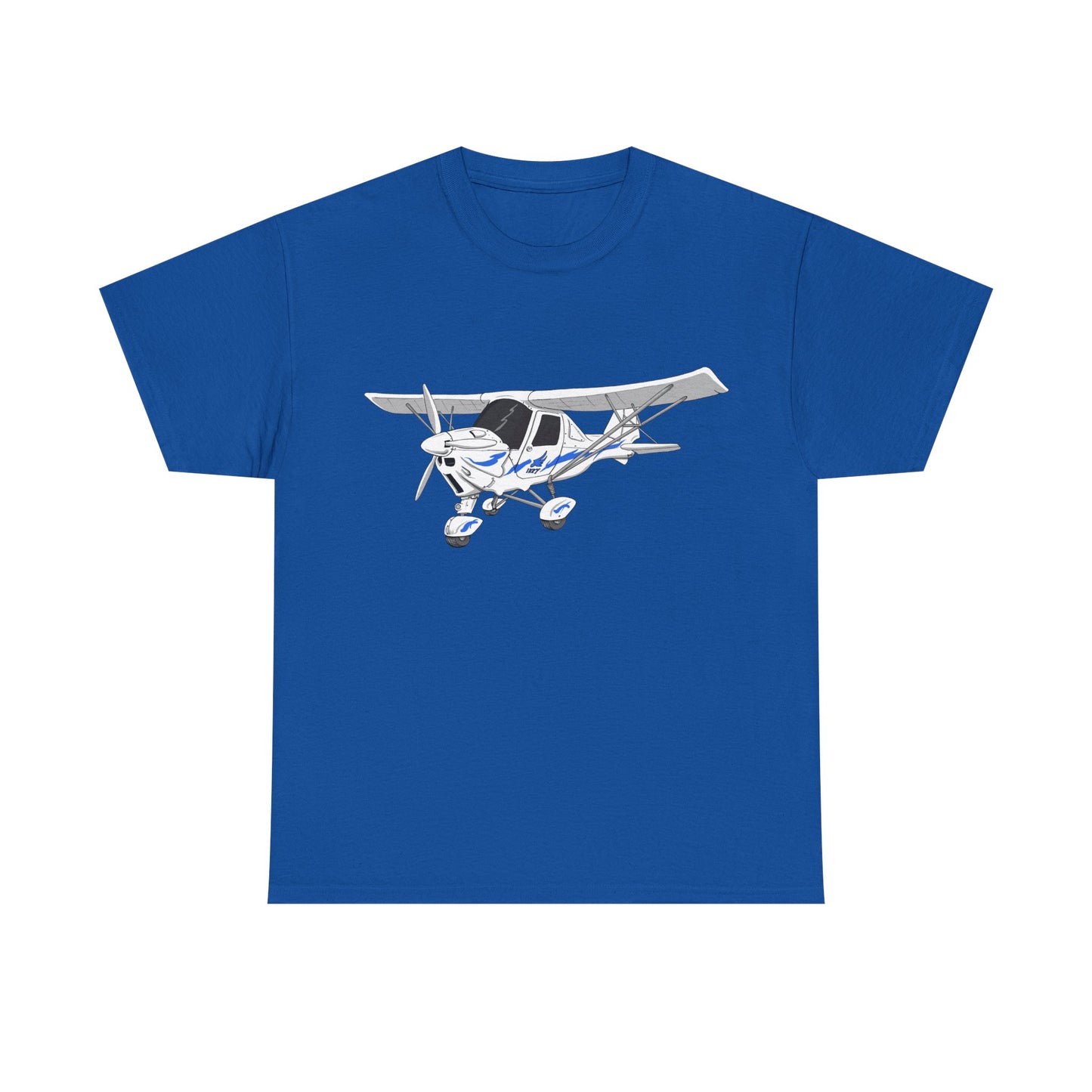 Microlight C42 (Blue) Heavy Cotton Tee - Perfect Gift for Pilots, Aviation Enthusiasts, Travel Lovers, Airplane Birthday, Casual Wear