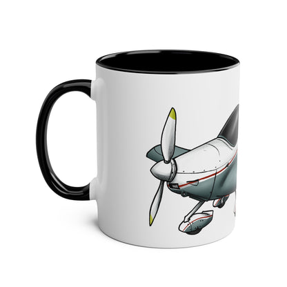 Sportcruiser Aircraft Two-Tone Coffee Mugs, 11oz - Funky Aviation