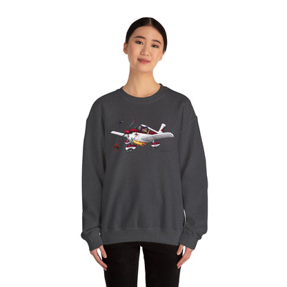 LAC PA28 Vintage-Inspired Airplane Graphic Unisex Crewneck Sweatshirt