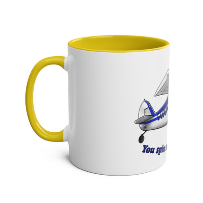Super Cub Two-Tone Coffee Mugs, 11oz - Funky Aviation