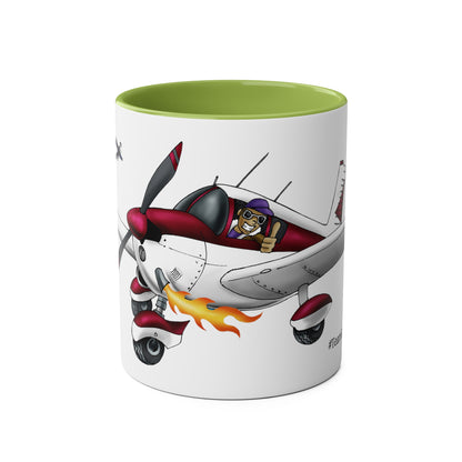 PA28 Team Low Wing Two-Tone Coffee Mugs, 11oz - Funky Aviation