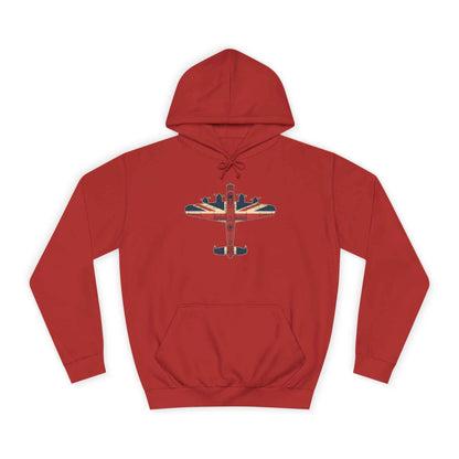 Vintage UK Flag Bomber Plane Hoodie