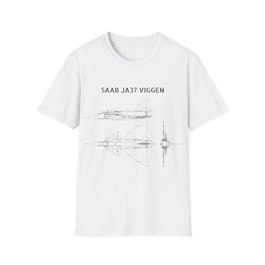SAAB JA37 Viggen Blueprint T-Shirt