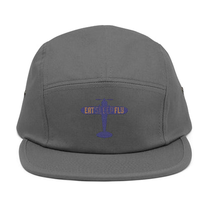 Embroidered "EAT SLEEP FLY" Racing 5-Panel Cap