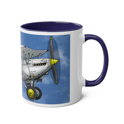 Vintage Nimrod Two-Tone Coffee Mugs, 11oz - Funky Aviation