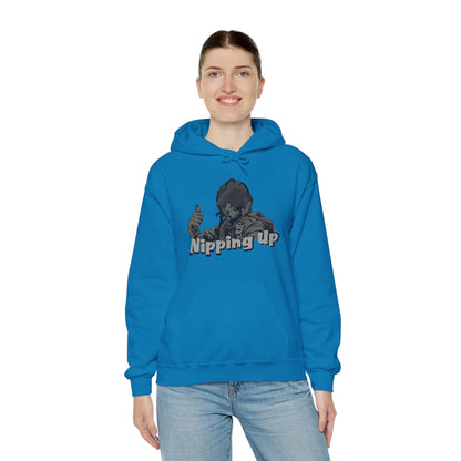 Nipping Up Fighter Pilot design Unisex Heavy Blend™ Hooded Sweatshirt - Funky Aviation