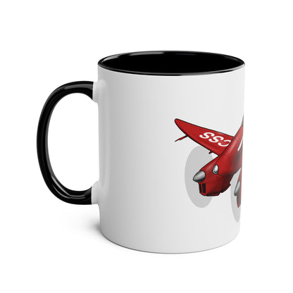 Comet Racer Two-Tone Coffee Mugs, 11oz - Funky Aviation