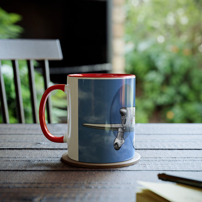 Mew Gull Racer Two-Tone Coffee Mugs, 11oz - Funky Aviation