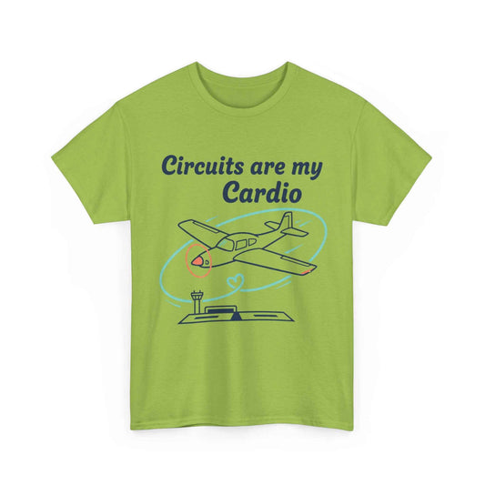 Circuits Are My Cardio Flight Training T-Shirt — Pilot Airplane Tee