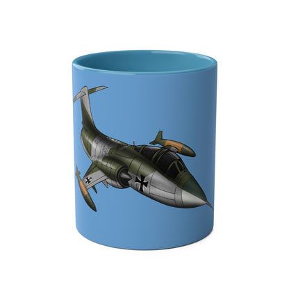 Starfighter Two-Tone Coffee Mugs, 11oz - Funky Aviation