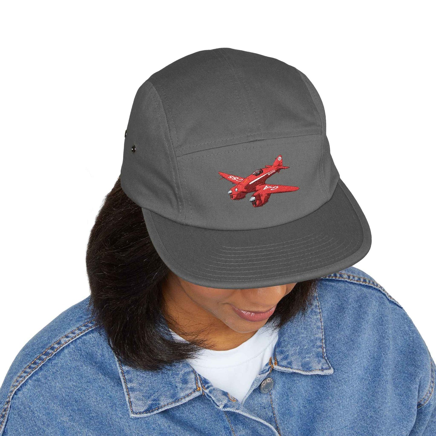Vintage Comet Racer 5-Panel Cap — Embroidered Racing Logo