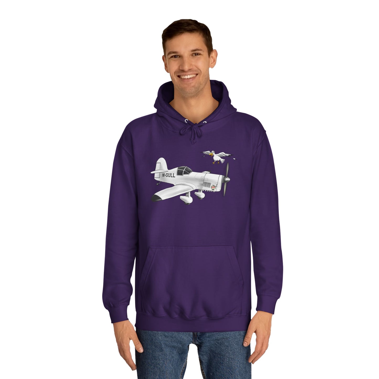 Vintage Mew Gull Hoodie - Historic Racing Aircraft Design