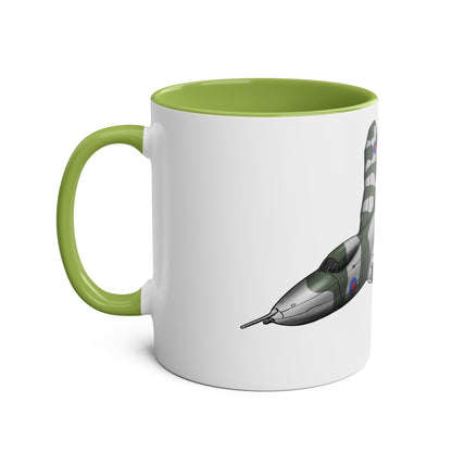 Vulcan Bomber Two-Tone Coffee Mugs, 11oz - Funky Aviation