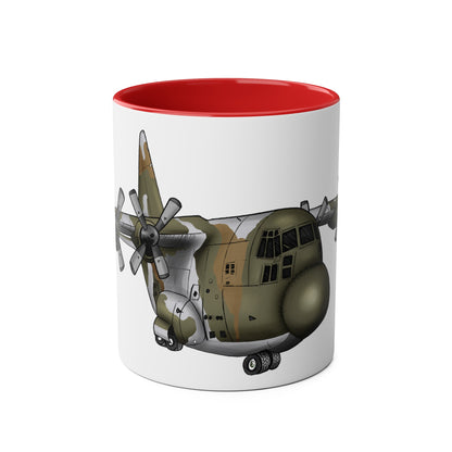 The Hercules Transport Aircraft Two-Tone Coffee Mugs, 11oz - Funky Aviation