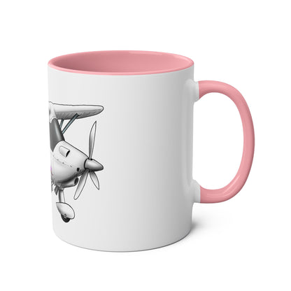 Coffee Mug - Microlight Ikarus C42 Feathers Cartoon Design