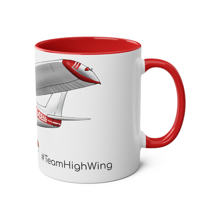 Cessna Team High Wing Two-Tone Coffee Mugs, 11oz - Funky Aviation