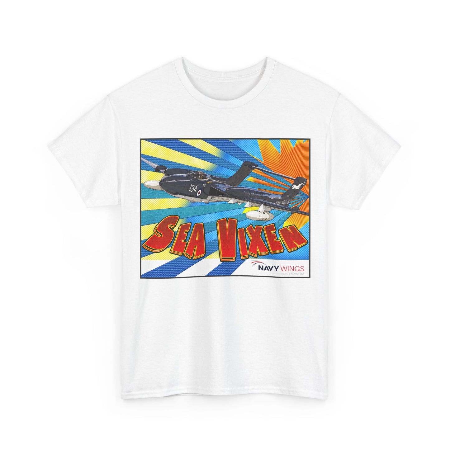 Sea Vixen Jet T‑Shirt — Vintage Navy Aircraft Retro Graphic Tee