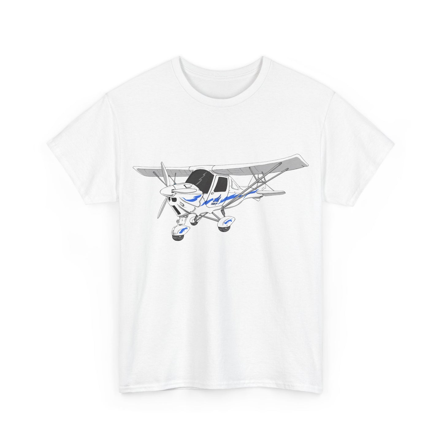 Microlight C42 (Blue) Heavy Cotton Tee - Perfect Gift for Pilots, Aviation Enthusiasts, Travel Lovers, Airplane Birthday, Casual Wear