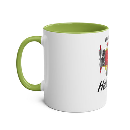 Would I Rather be Flying ? Hell Yeah ! Two-Tone Coffee Mugs, 11oz - Funky Aviation