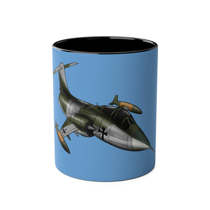 Starfighter Two-Tone Coffee Mugs, 11oz - Funky Aviation