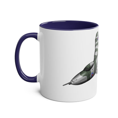 Vulcan Bomber Two-Tone Coffee Mugs, 11oz - Funky Aviation