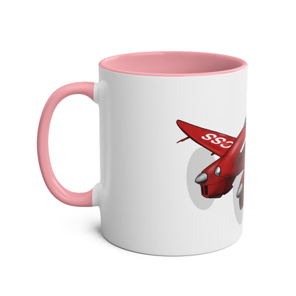 Comet Racer Two-Tone Coffee Mugs, 11oz - Funky Aviation