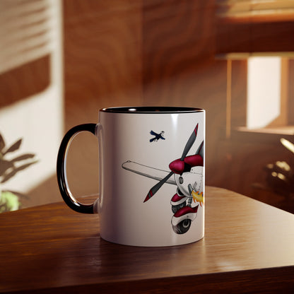 PA28 Team Low Wing Two-Tone Coffee Mugs, 11oz - Funky Aviation