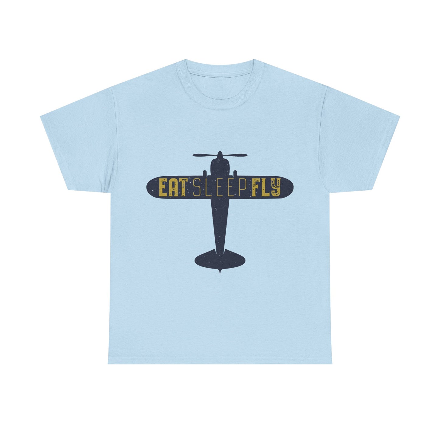 Eat Sleep Fly T-Shirt — Vintage Airplane Pilot Tee