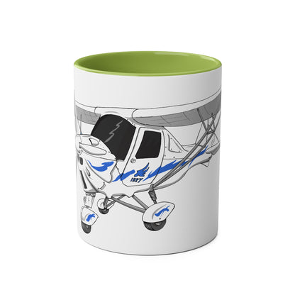 Ikarus C42 Two-Tone Coffee Mugs, 11oz - Funky Aviation