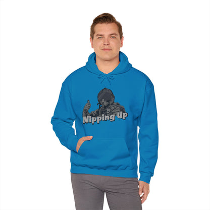 Nipping Up Fighter Pilot design Unisex Heavy Blend™ Hooded Sweatshirt - Funky Aviation