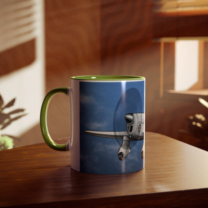 Mew Gull Racer Two-Tone Coffee Mugs, 11oz - Funky Aviation