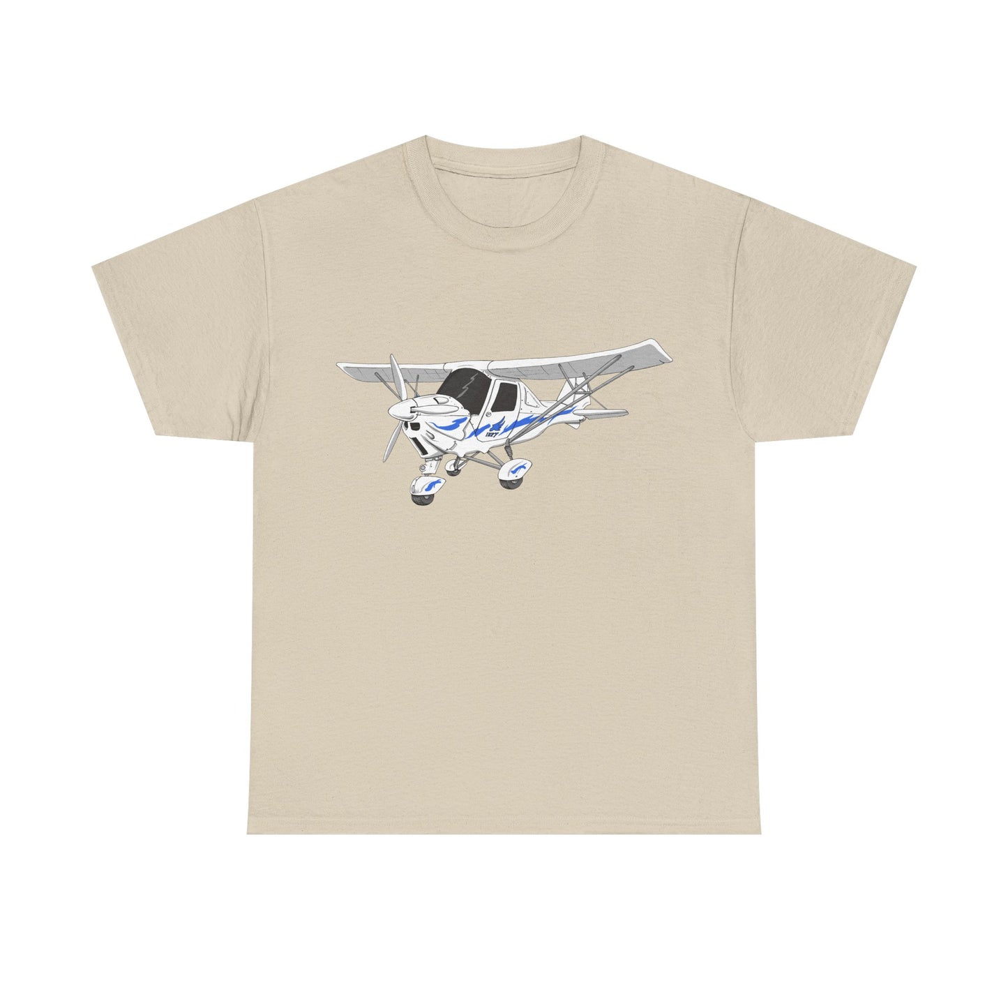 Microlight C42 (Blue) Heavy Cotton Tee - Perfect Gift for Pilots, Aviation Enthusiasts, Travel Lovers, Airplane Birthday, Casual Wear