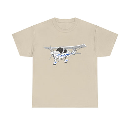 Microlight C42 (Blue) Heavy Cotton Tee - Perfect Gift for Pilots, Aviation Enthusiasts, Travel Lovers, Airplane Birthday, Casual Wear