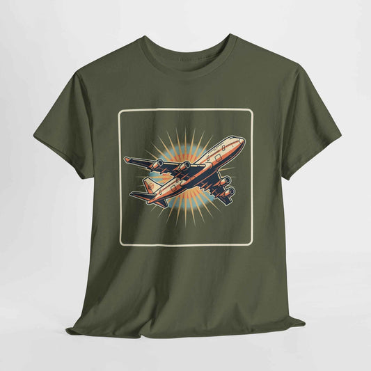 Vintage Jumbo Jet T‑Shirt — Retro Aviation Graphic Tee for Plane Lovers