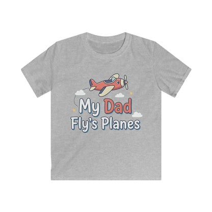 Kids Tee — “My Dad Fly’s Planes” Airplane Graphic Father’s Day Shirt