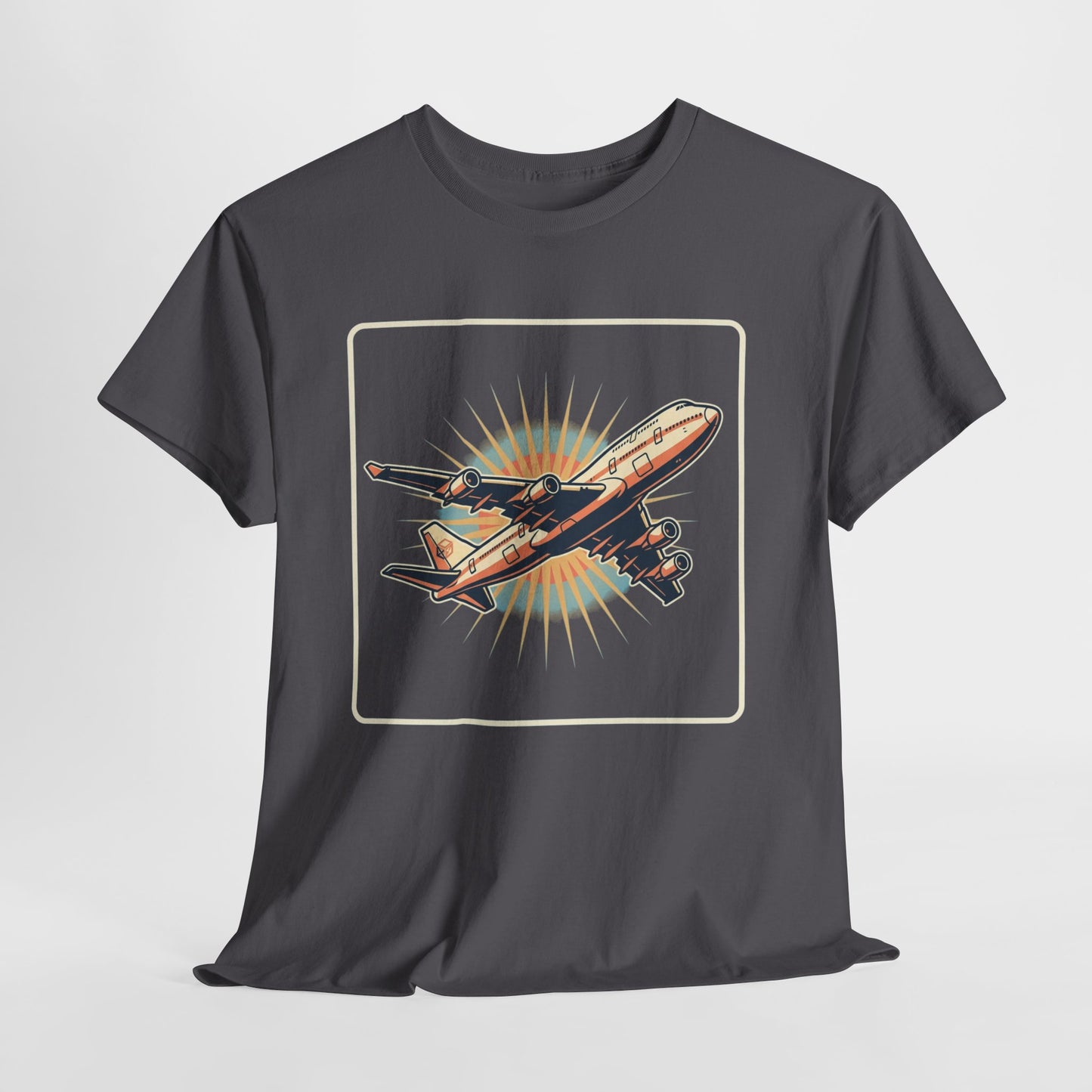 Vintage Jumbo Jet T‑Shirt — Retro Aviation Graphic Tee for Plane Lovers