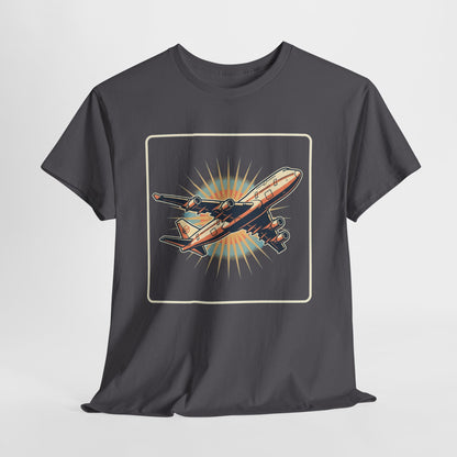 Vintage Jumbo Jet T‑Shirt — Retro Aviation Graphic Tee for Plane Lovers