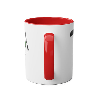 Huey Chopper Two-Tone Coffee Mugs, 11oz - Funky Aviation