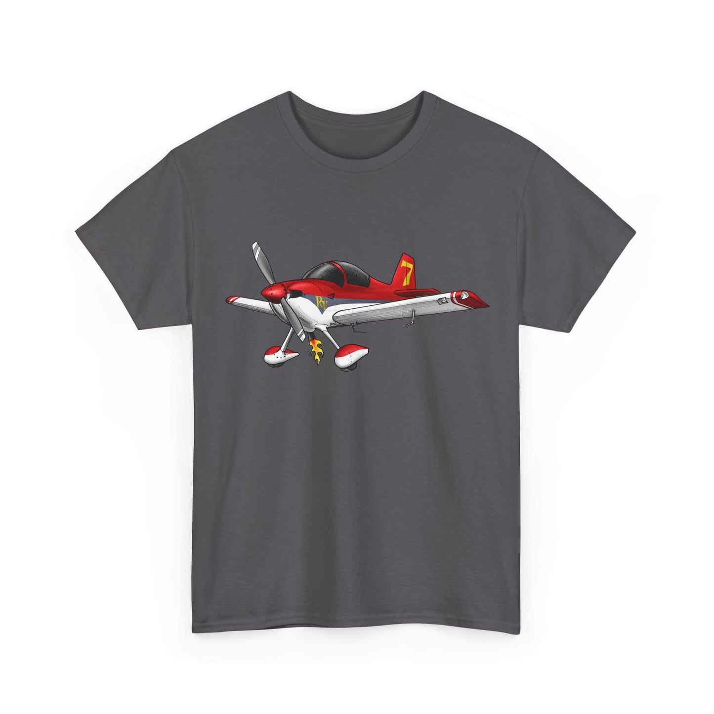 RV7 — Red Graphic Tee for Pilots
