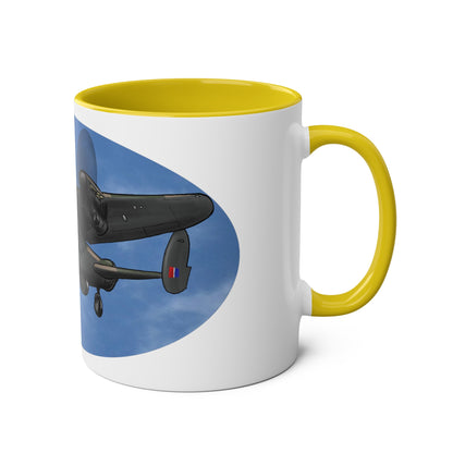 Lancaster Bomber Two-Tone Coffee Mugs, 11oz - Funky Aviation