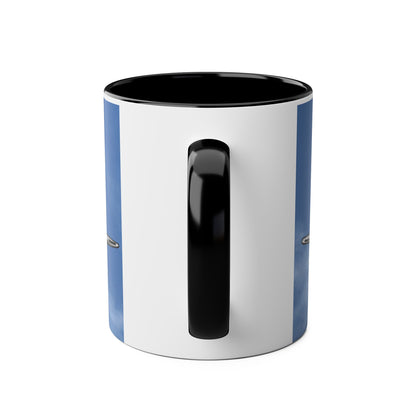 Guppy Aircraft Retro Two-Tone Coffee Mugs, 11oz - Funky Aviation
