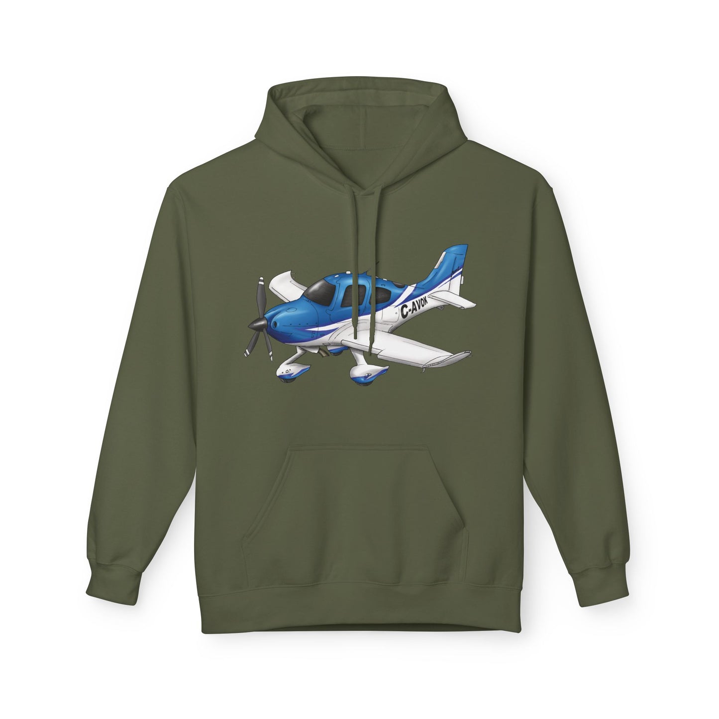 Hoodie - Cirrus Aircraft with CAVOK Design - Perfect Gift for Pilots and Aviation Enthusiasts