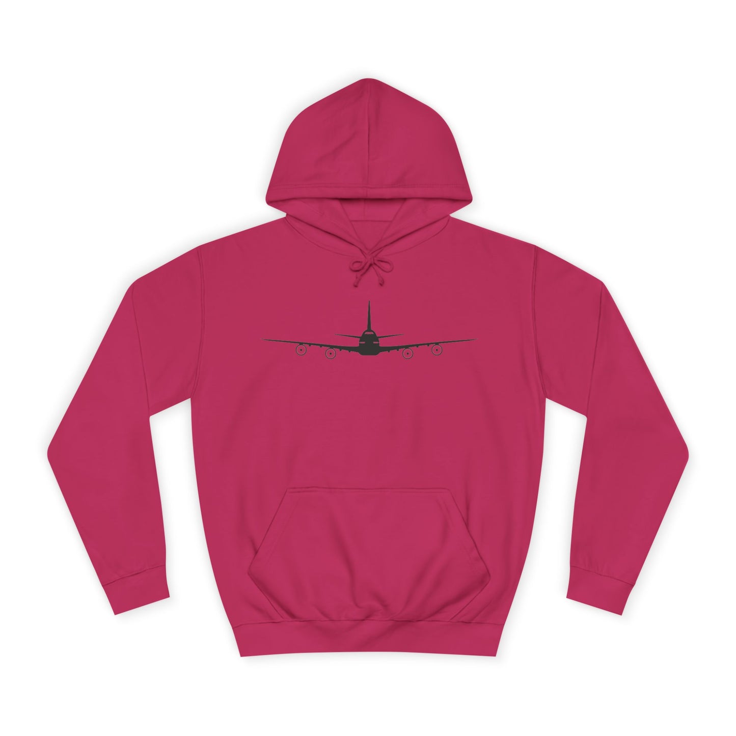 7478 Airplane Silhouette Hoodie — Minimal Pilot & Aviation Crew Pullover