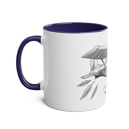 Coffee Mug - Microlight Ikarus C42 Feathers Cartoon Design