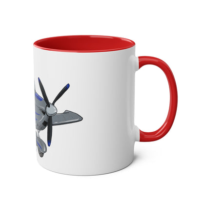 Eurostar EV97 Captain Cool Two-Tone Coffee Mugs, 11oz - Funky Aviation